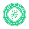 100% biodegradable corn scratch certification