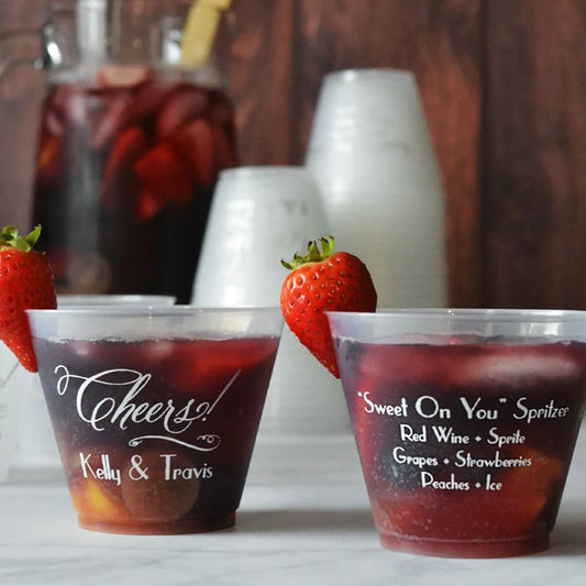 16 Oz. Personalized Frosted Wedding Reception Cocktail Party Cups –  Tippytoad