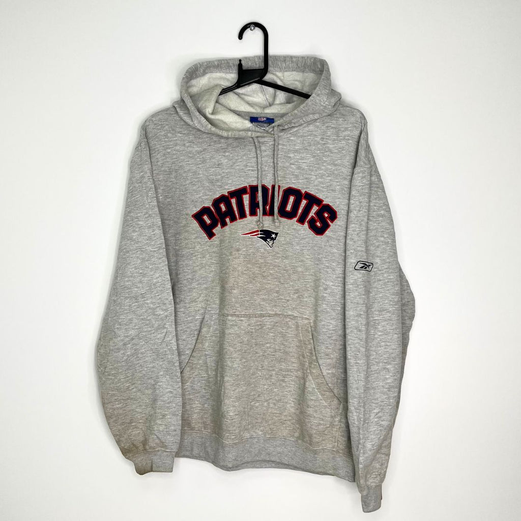 Grey Embroidered Nike Team Centre Swoosh Hoodie - VintageVera