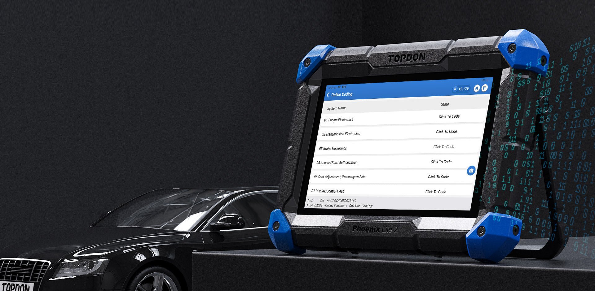 Topdon Phoenix Lite 2 BT Elite Car OBD2 Scanner Diagnostic Tool Key Coding  TPMS