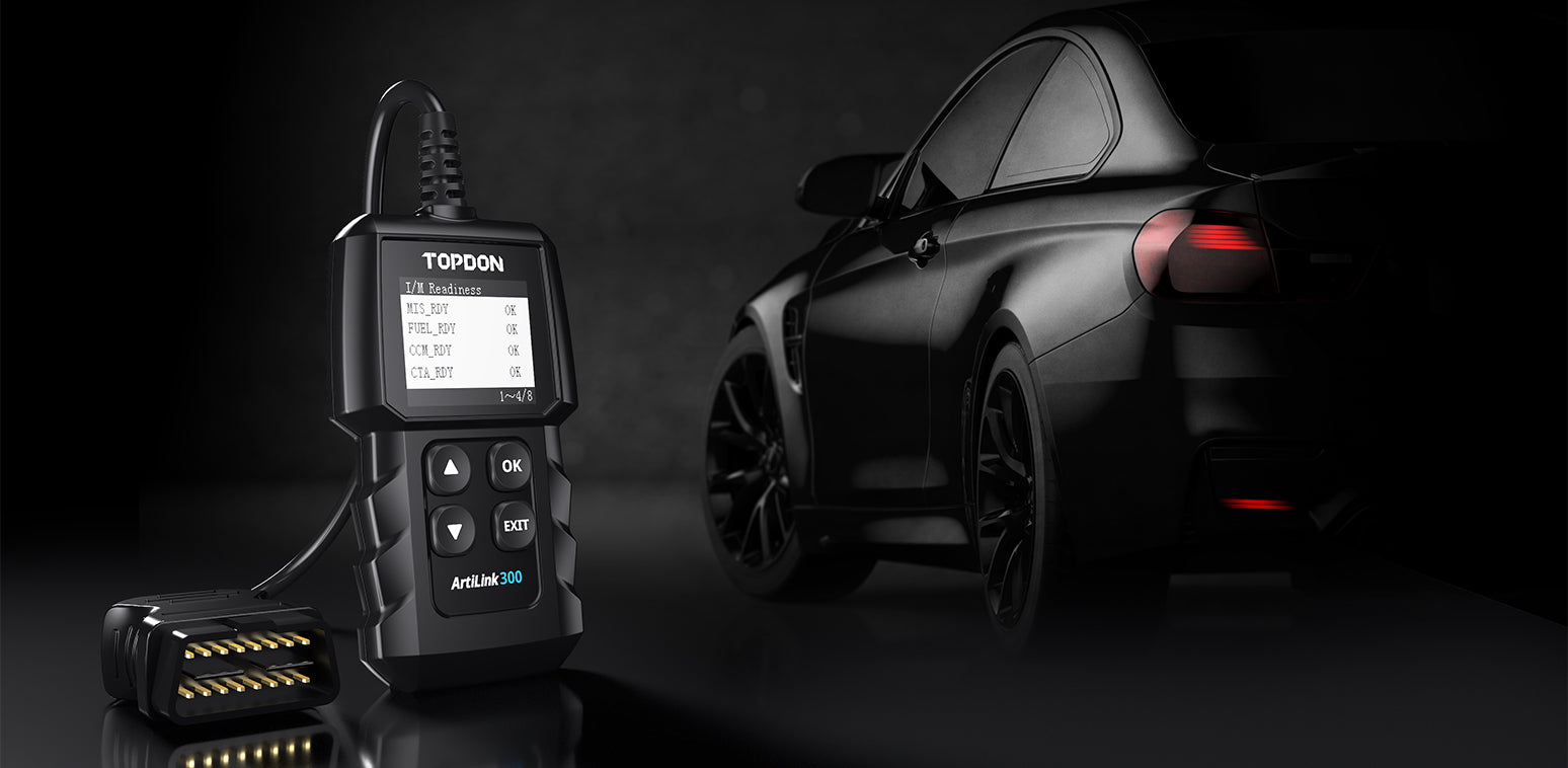 TOPDON OBD2 diagnostikenhet AL300 bil universal fordon felkodsläsare med  fulla OBD2-funktioner, läsning och radering av koder för att stänga av  motorindikatorlampan : : Fordon