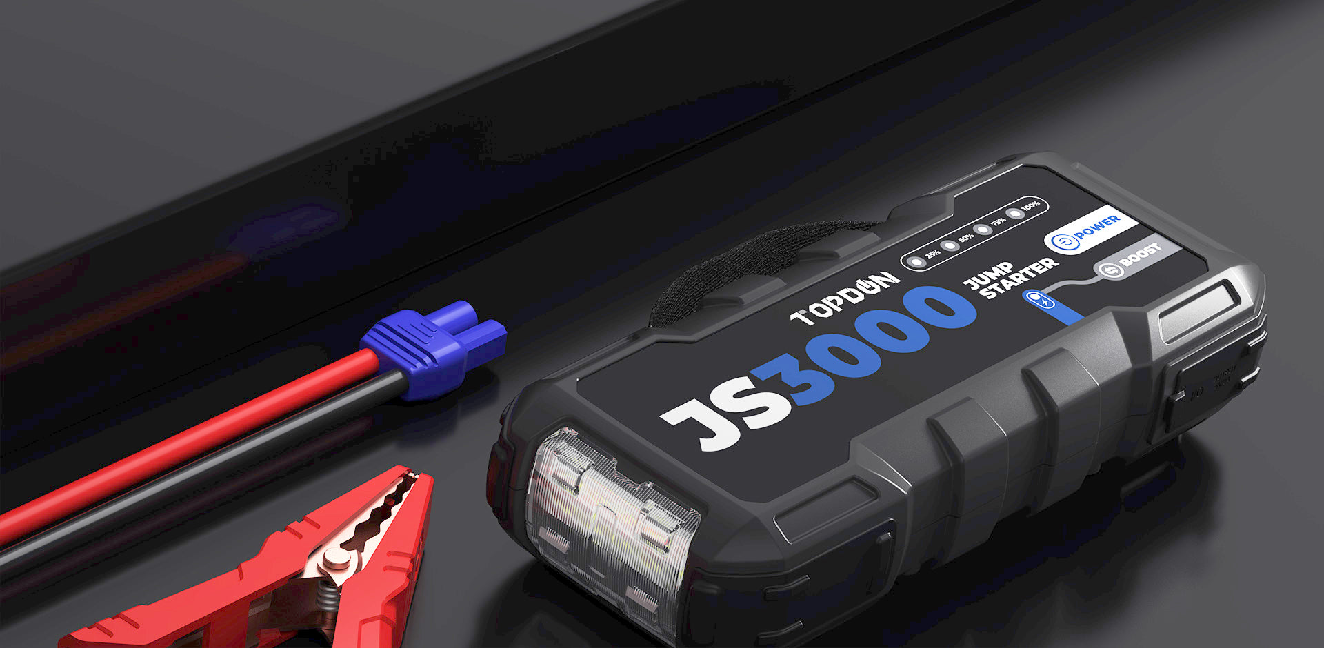 TOPDON JS3000 Car Jump Starter 3000A Peak 24000mAh Car Battery