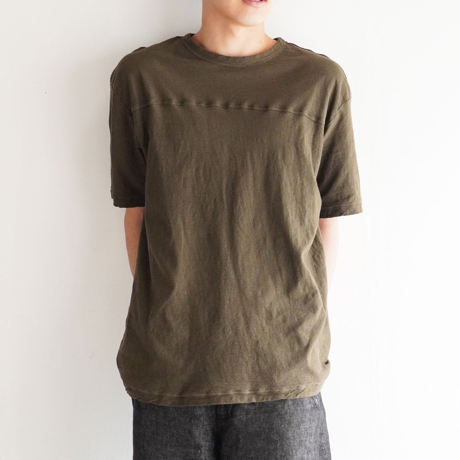 Loop Wheel Organic Cotton Front Yoke T-shirt