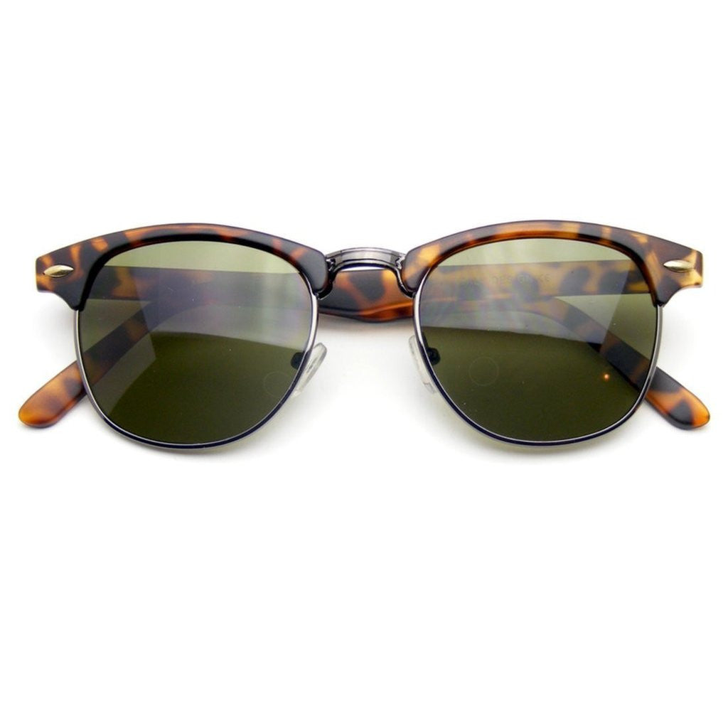 Retro Half Frame Sunglasses