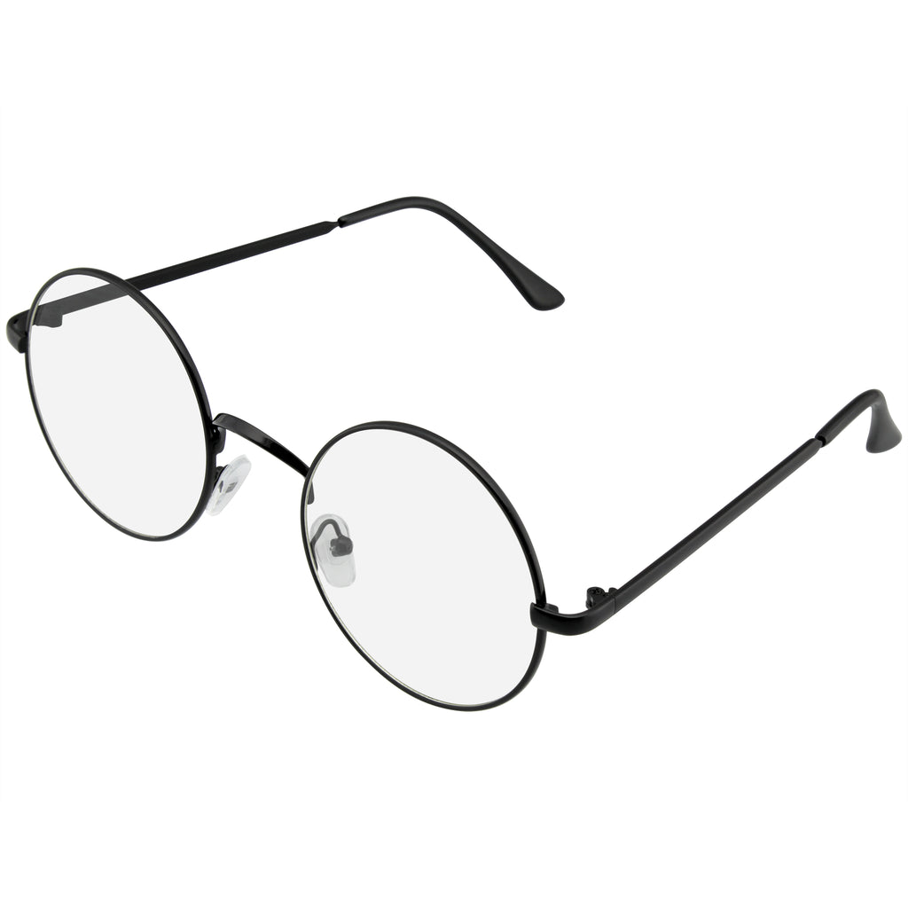 Retro Vintage Classic Round Metal Clear Lens Glasses