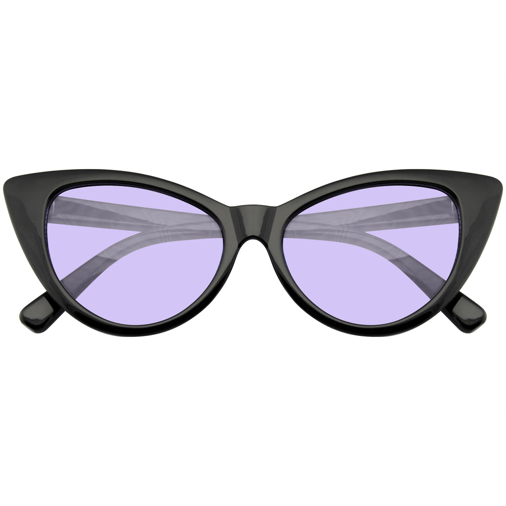 Retro Cat Eye Glasses Retro 90s Color Tone Fashion Mod Black Super 