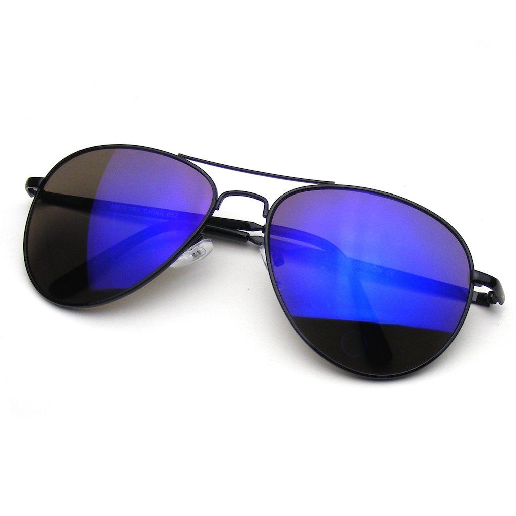 Flash Mirrored Premium Metal Aviator Sunglasses – Emblem Eyewear