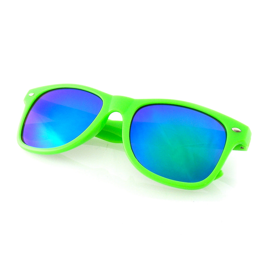 Full Mirror Classic Sunglasses Green Frame