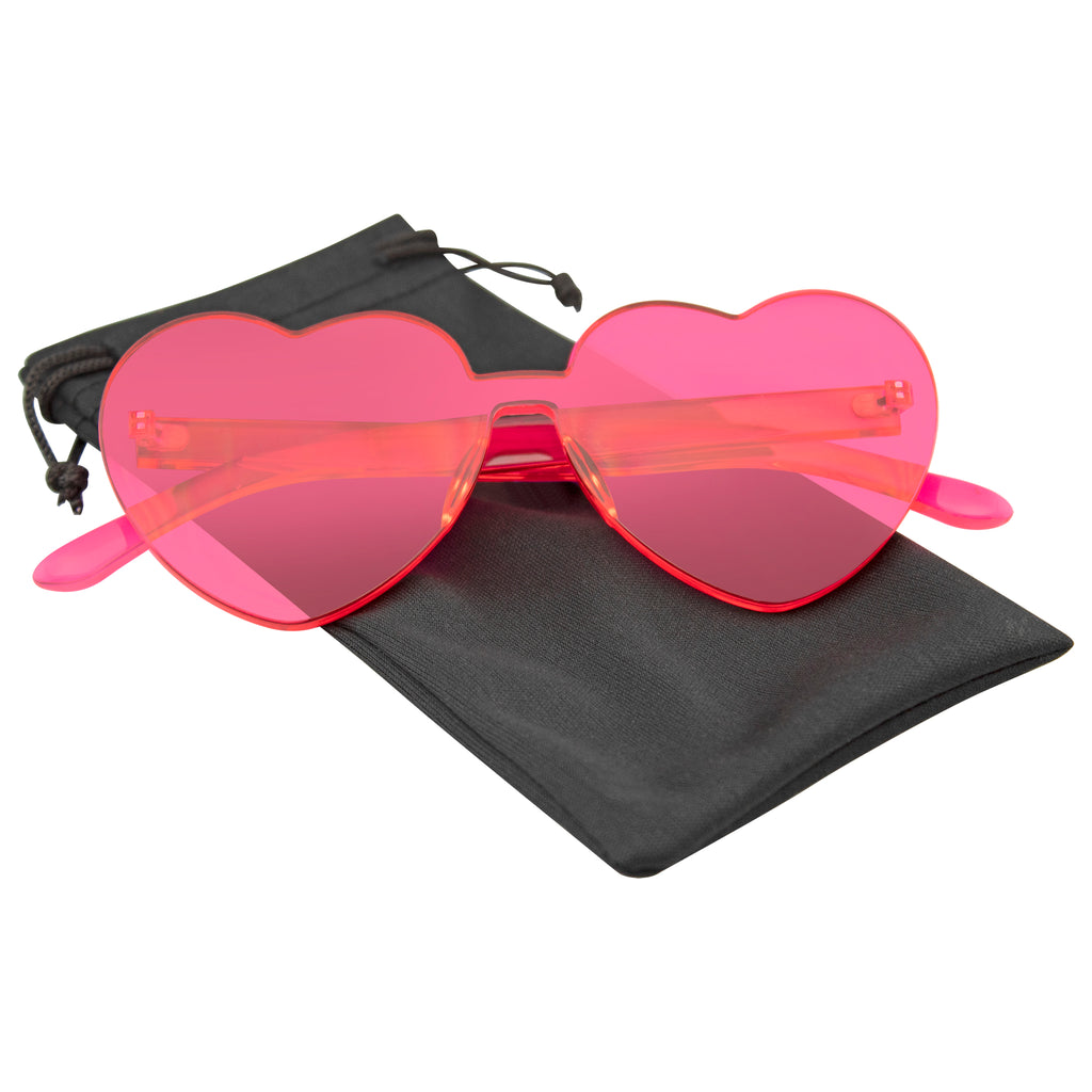 Heart Shape Heart Sunglasses Retro Vintage Boho Translucent Sunglasses Emblem Eyewear