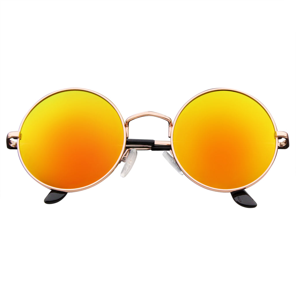 round mirrored sunglasses