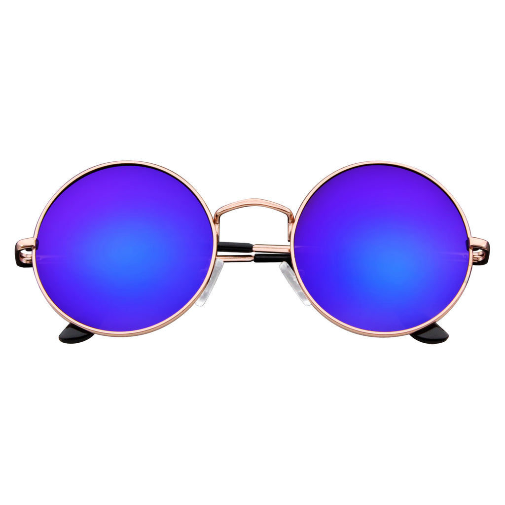 John Lennon Sonnenbrille mit runden Spiegelgläsern