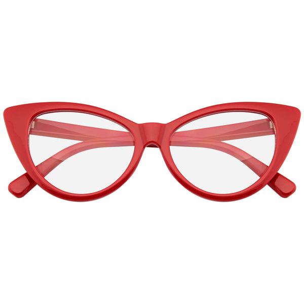 Super Cat Eye Glasses Vintage Fashion Mod Clear Lens