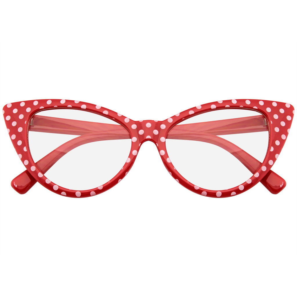 Super Cat Eye Glasses Vintage Inspired Fashion Mod Clear Lens Eyewear