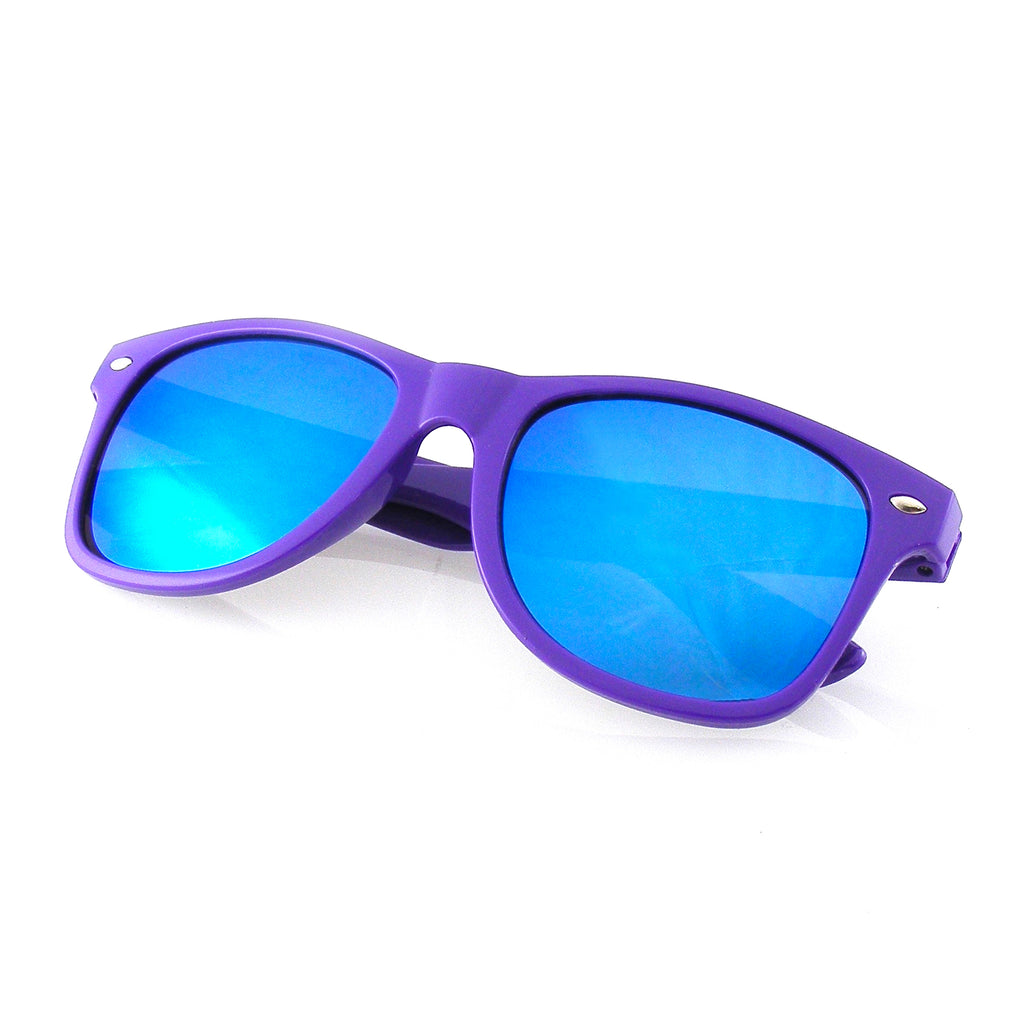 Purple Sunglasses Frame Mirrored Lens