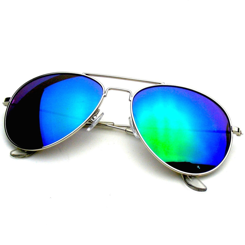 Green Reflective Aviator Sunglasses | lupon.gov.ph