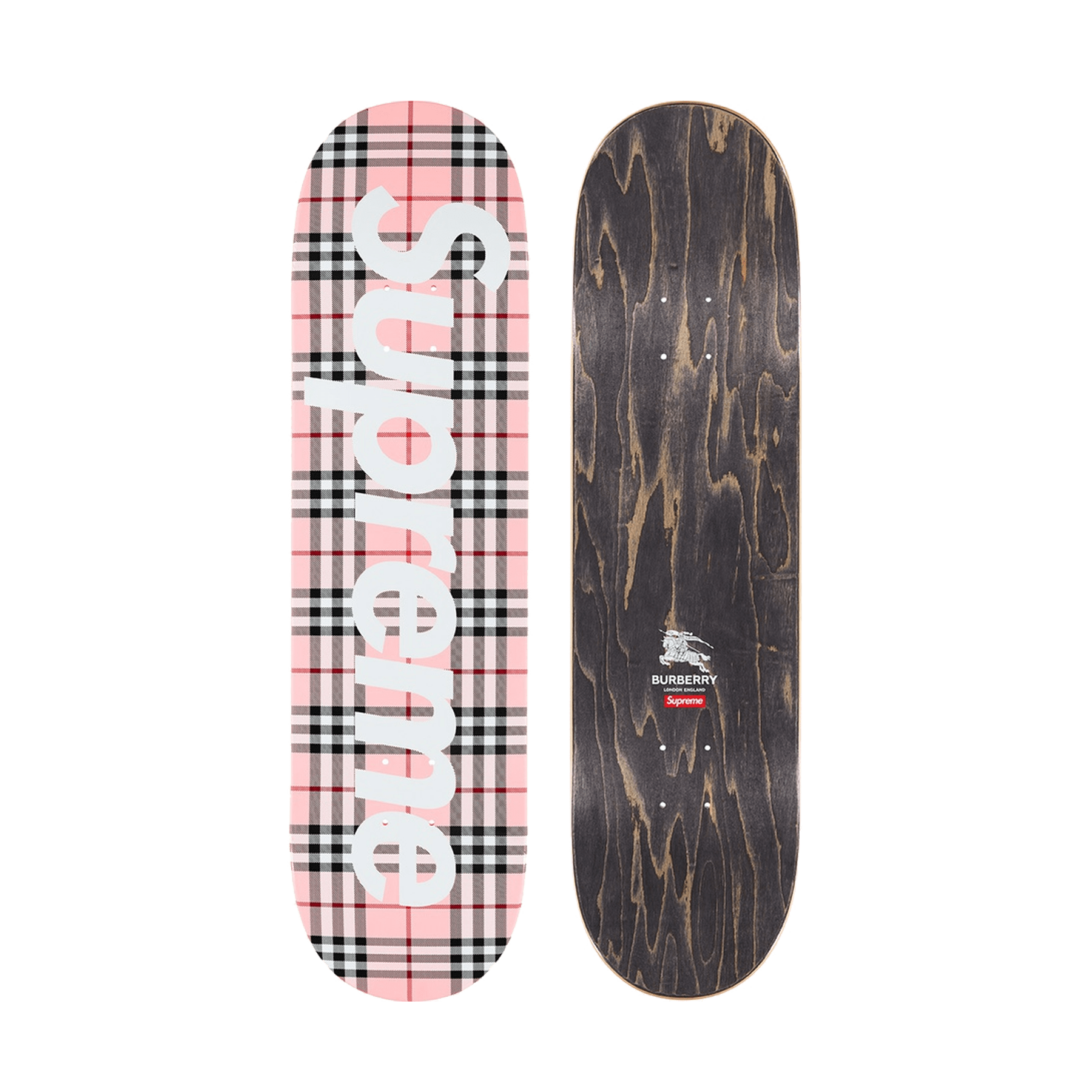 Supreme x Burberry Skateboard Deck Pink – Kick Game