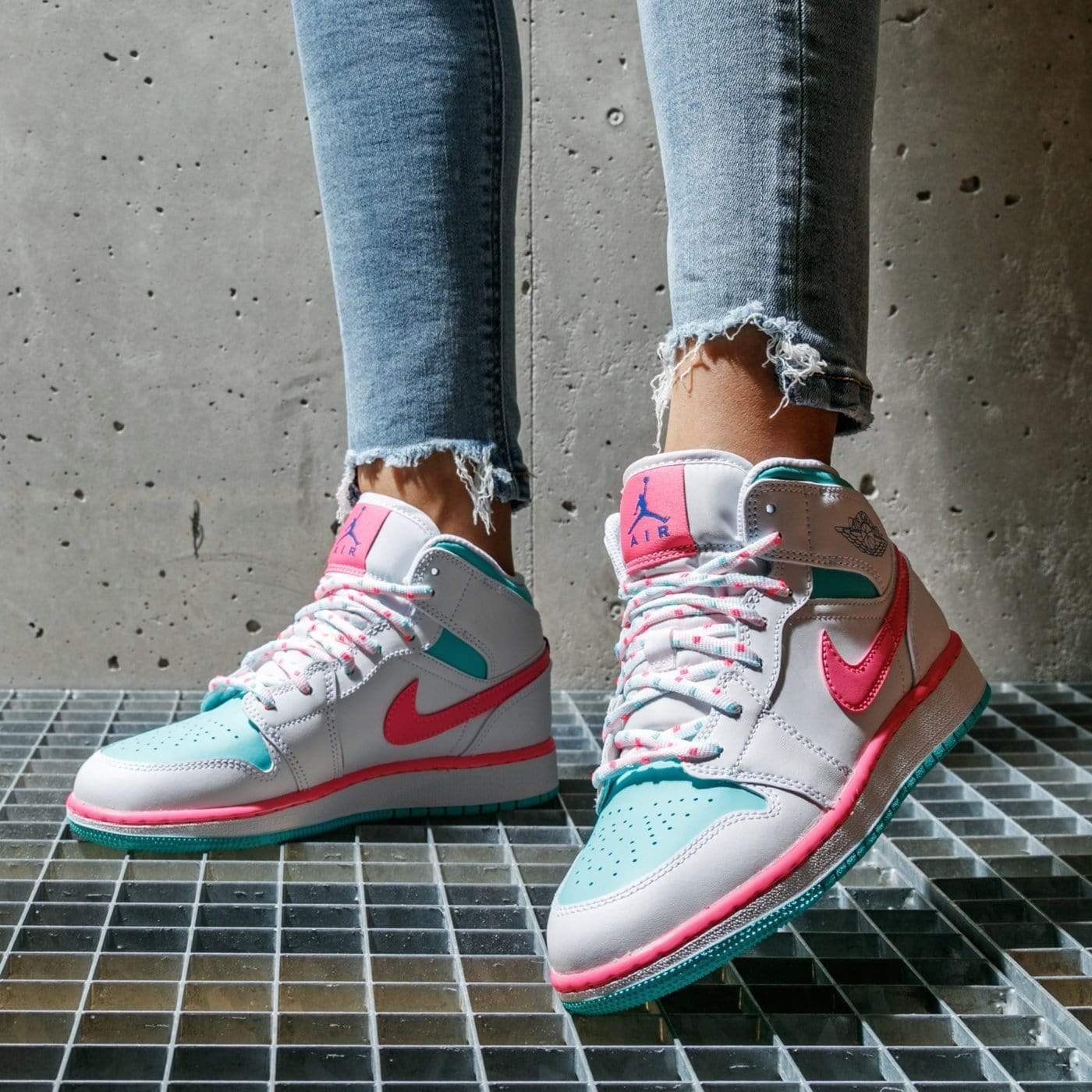 digital pink air jordan 1 mid gs