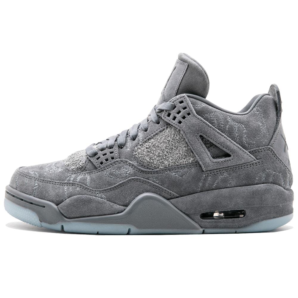 grey jordan 4 kaws