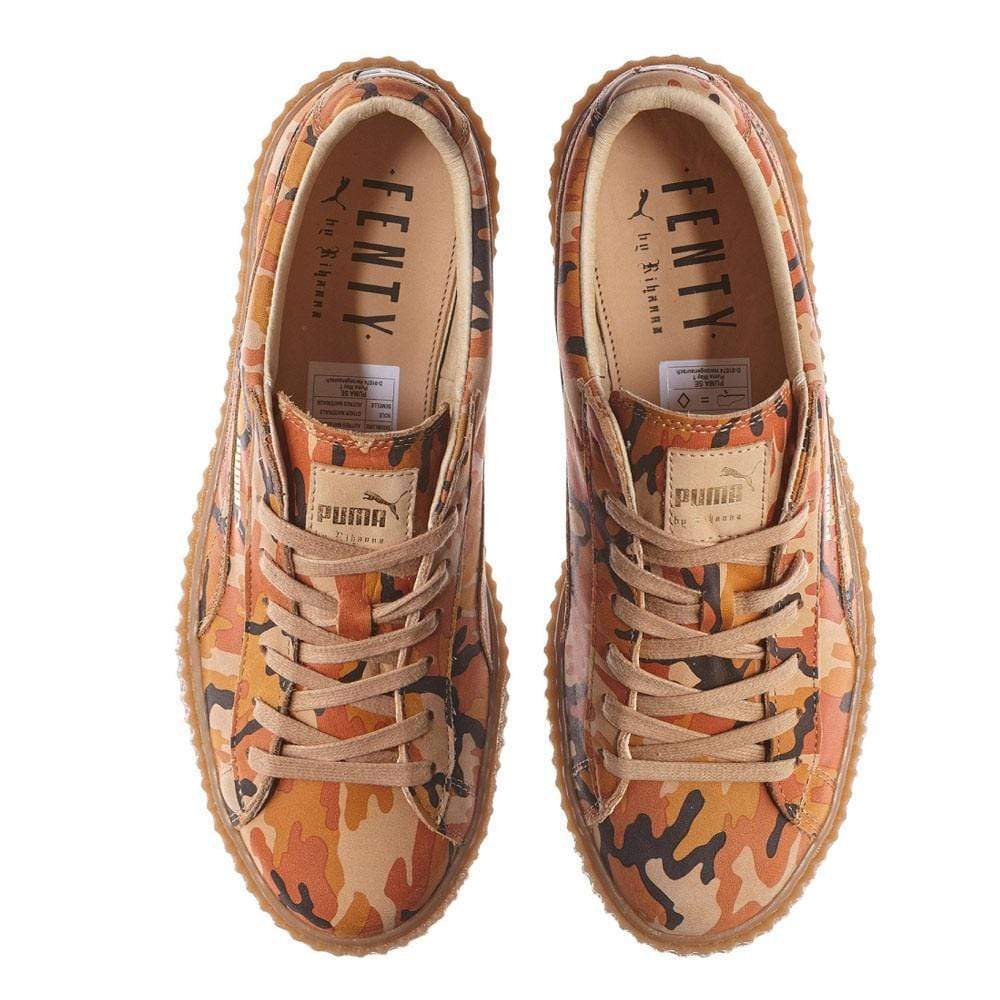 puma orange camo shoes