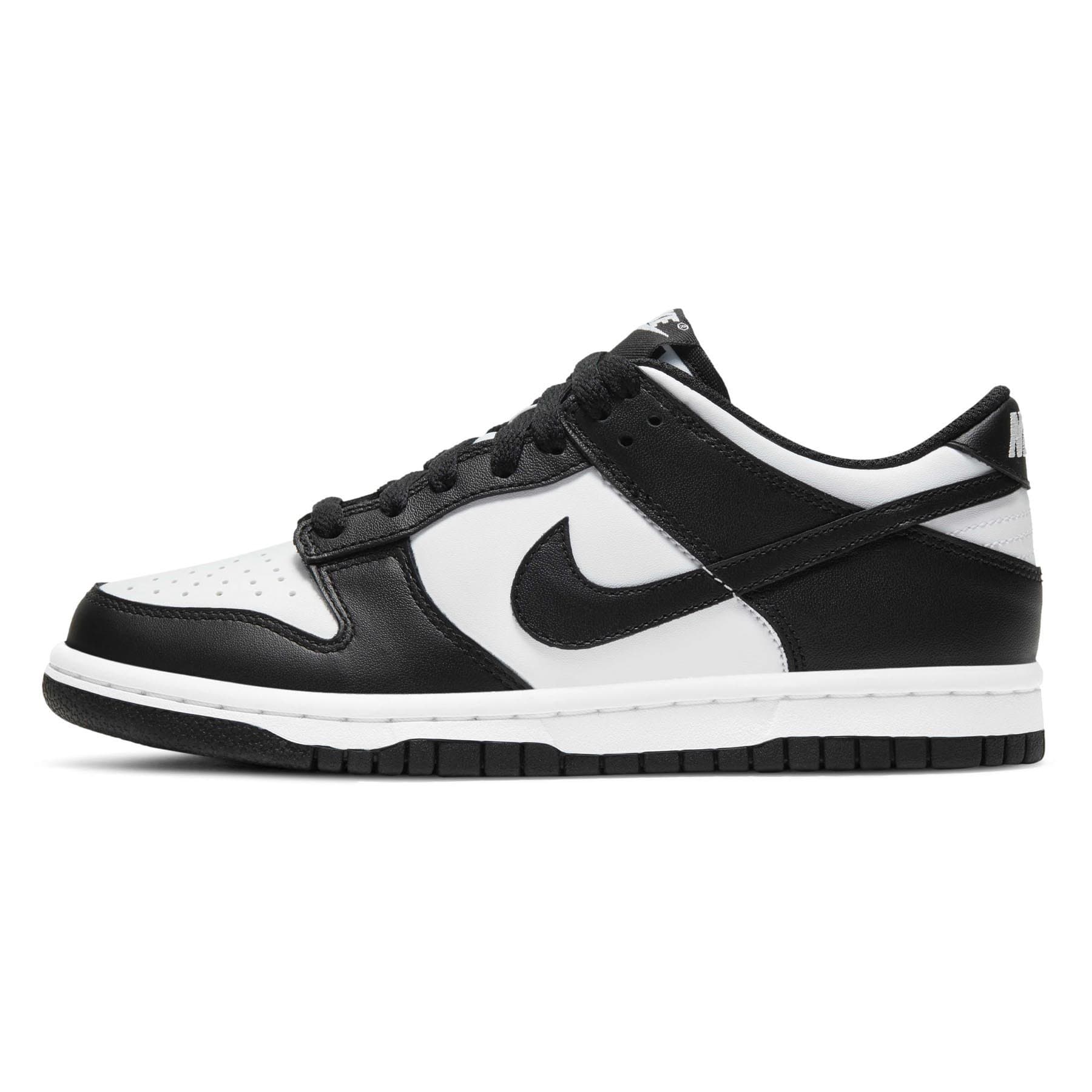 dunk low black white gs