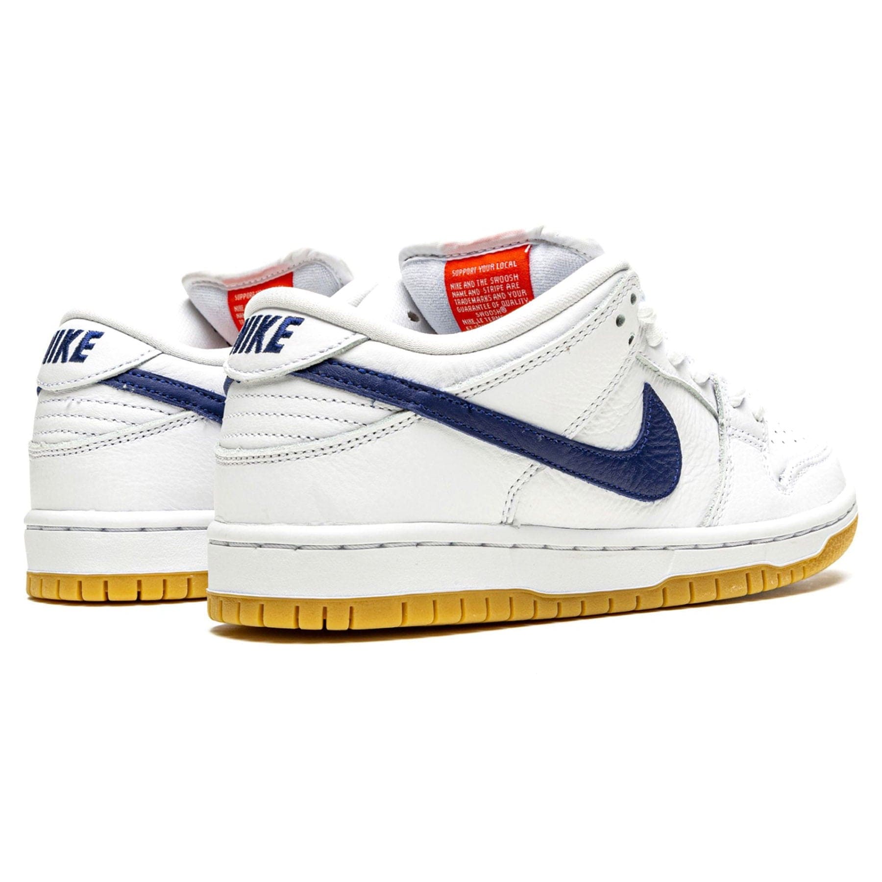 nike dunk low orange label white