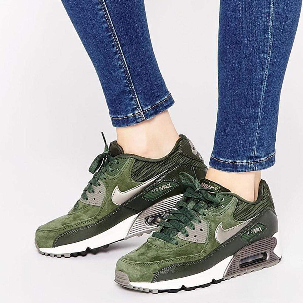 Nike Max 90 Carbon Green Leather Trainers Kick Game