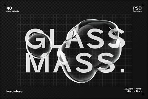 kuro glass mass photoshop effect