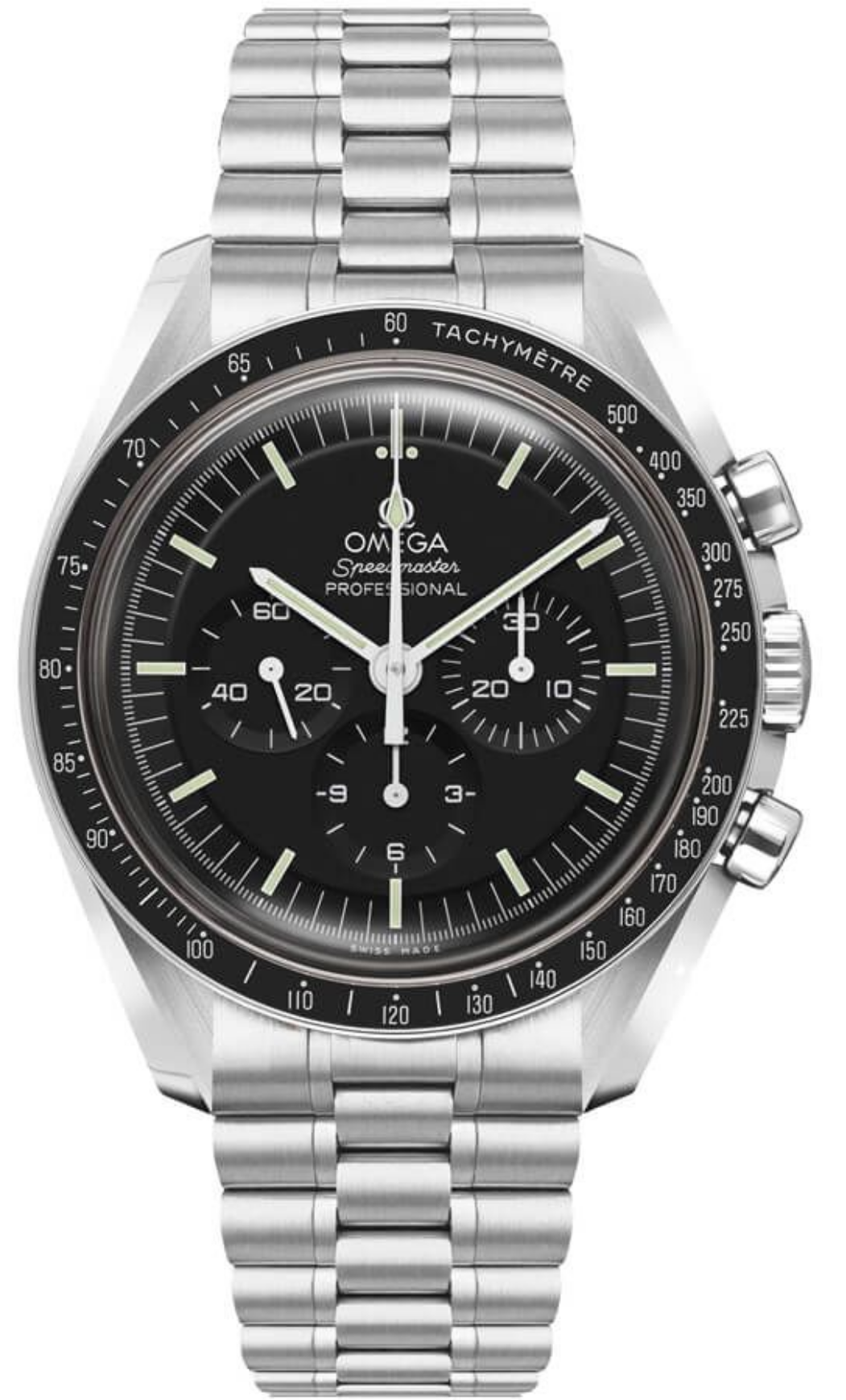 Speedmaster Moonwatch Professional Co-Axial Master Chronometer Chronograph  42mm Hesalite Crystal On Bracelet With Caliber 3861