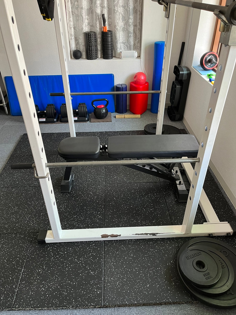 Power rack, bench gym mat 25mm thick