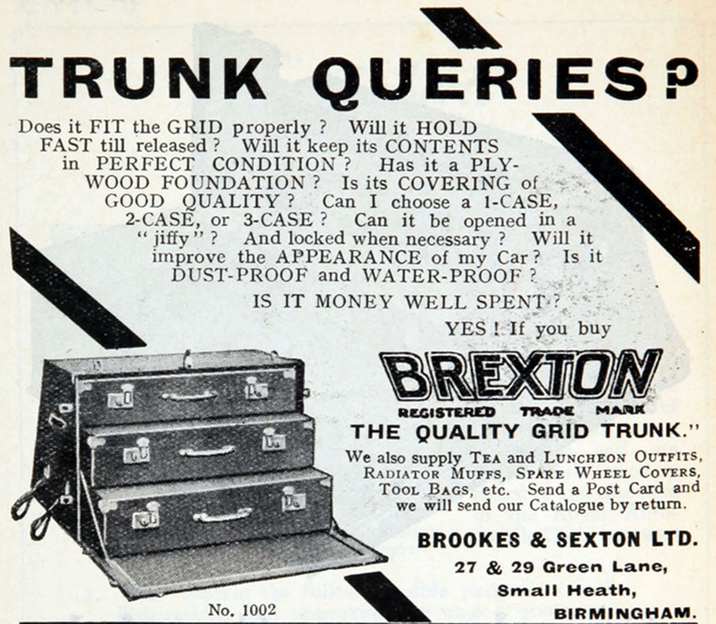 Brexton bespoke suitcases custom luggage vintage ad advertisement