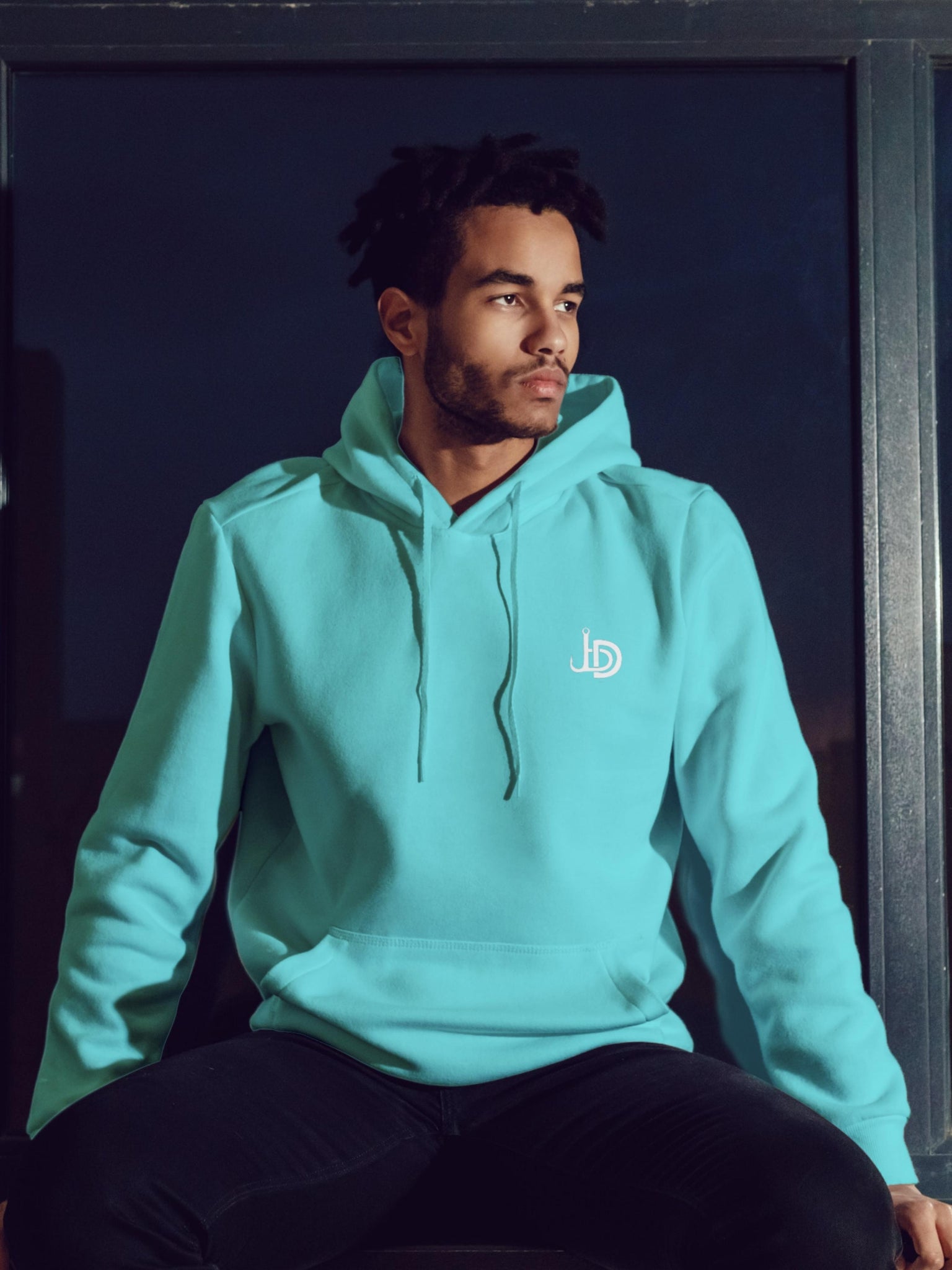 sky blue color hoodie