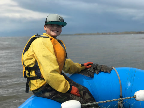 Fisher on Alaska Series raft commercial salmon fishing in Bristol Bay