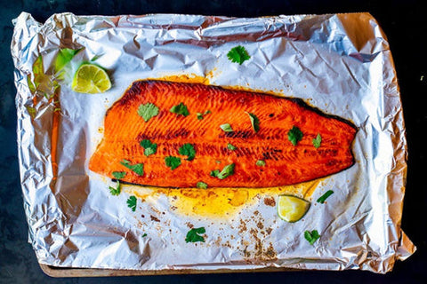 Hot Honey Broiled Salmon recipe photo