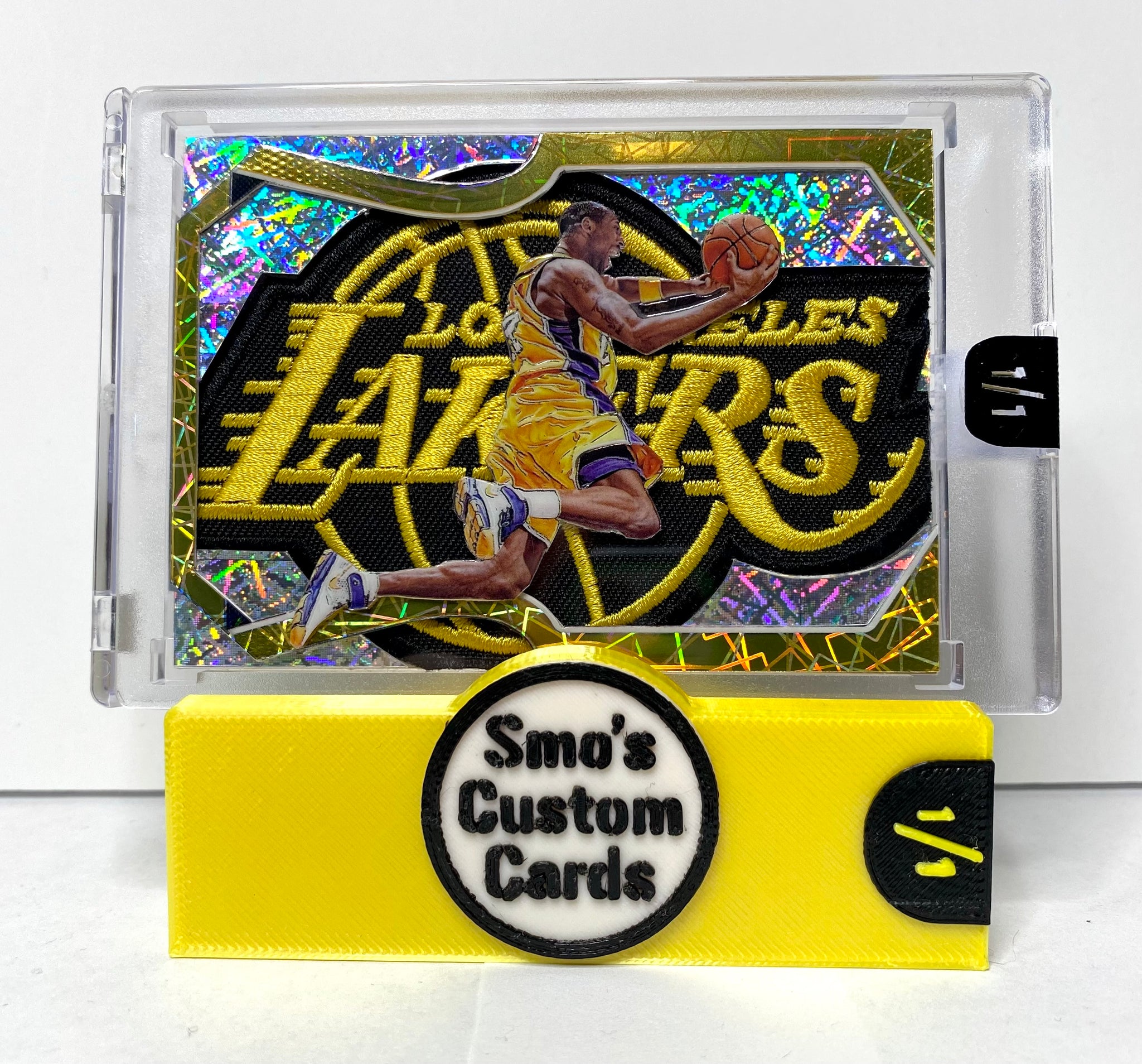 Kobe Bryant Gold Laser No Name Lakers Patch 1 1 Smo S Custom Cards