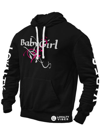 Classic BabyGirl Hoodie - Black - Loyalty Vibes