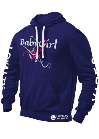 Loyalty Vibes Classic BabyGirl Hoodie - Navy Blue - Loyalty Vibes