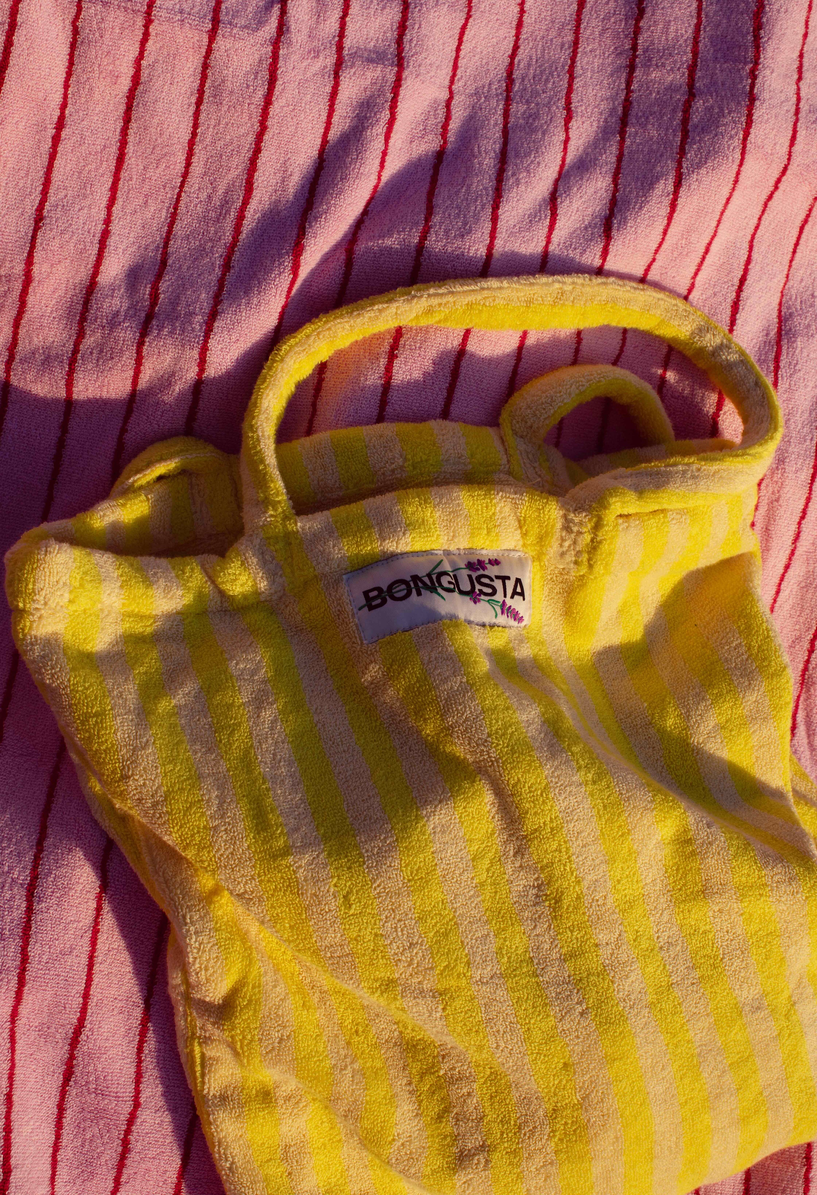 Bongusta, Product image, Naram totebag, pristine & neon yellow, 1 of 5}
