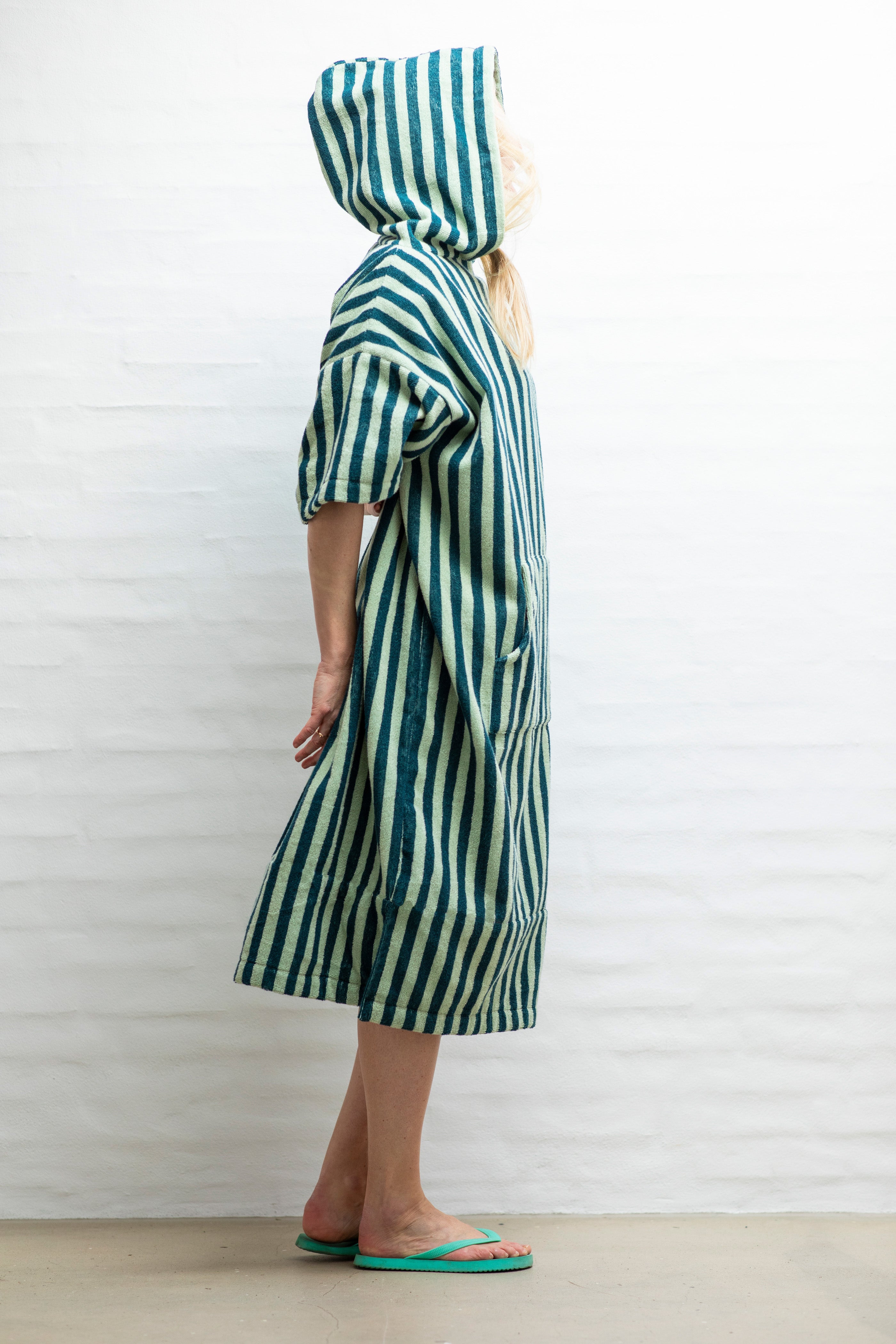 Bongusta, Product image, Naram Poncho, seafoam & deep teal, 1 of 3}