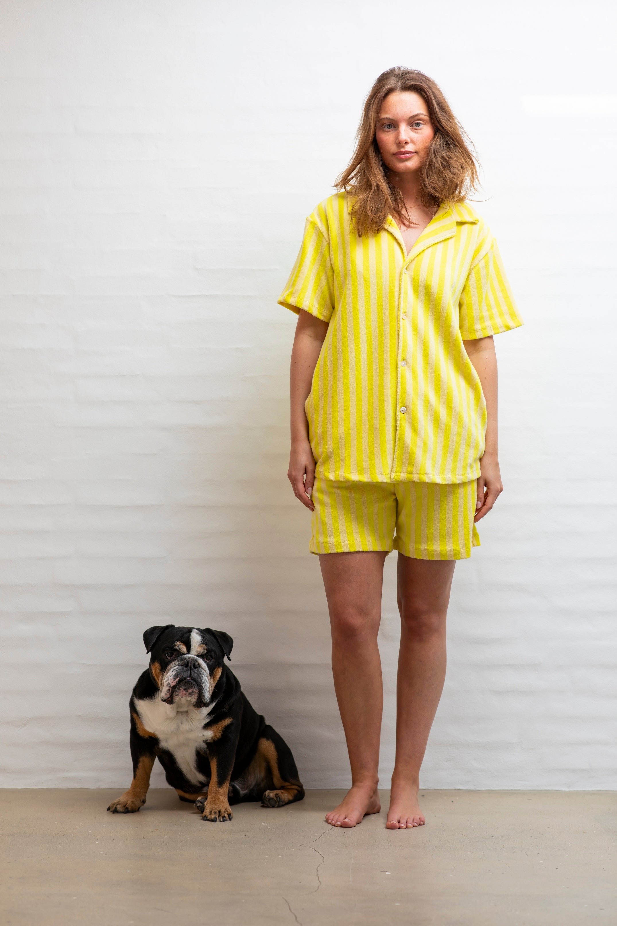 Bongusta, Product image, Naram Shirt, pristine & neon yellow, 3 of 5}