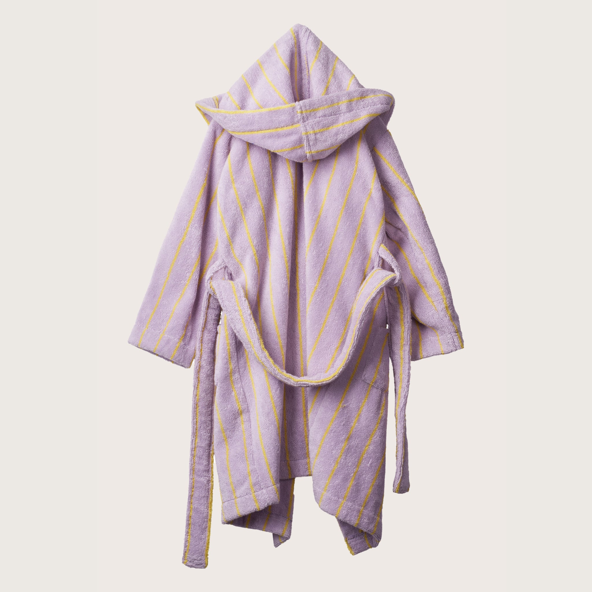 Bongusta, Product image, Naram Kids Bathrobe, lilac & neon yellow, 3 of 4}