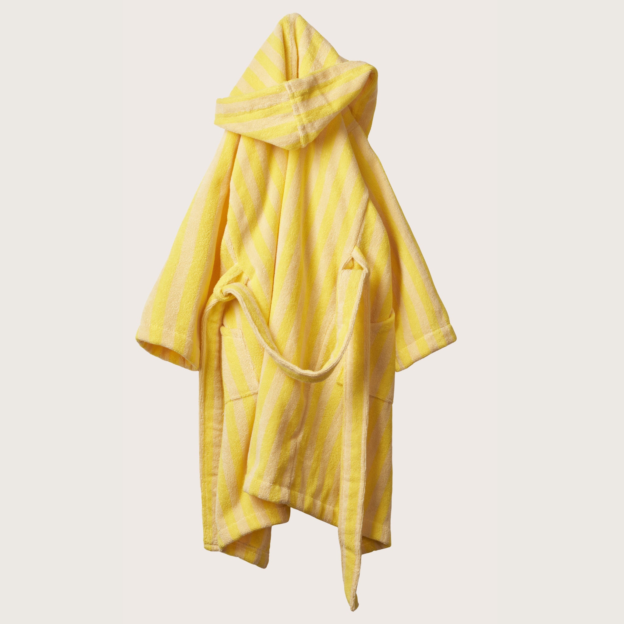 Bongusta, Product image, Naram Børne Badekåbe, pristine & neon yellow, 3 of 4}