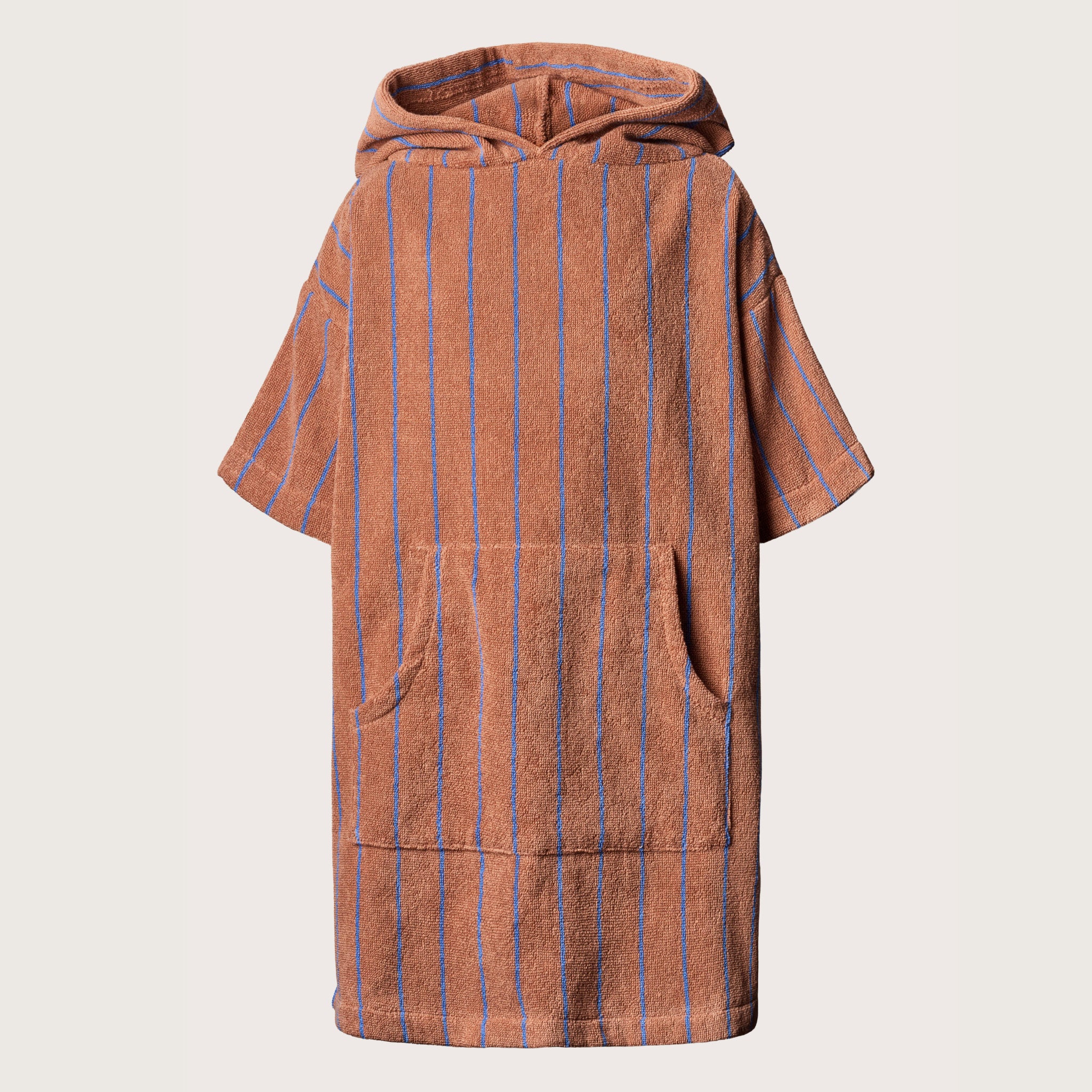 Naram Børne Poncho, camel & ultra marineblue product image