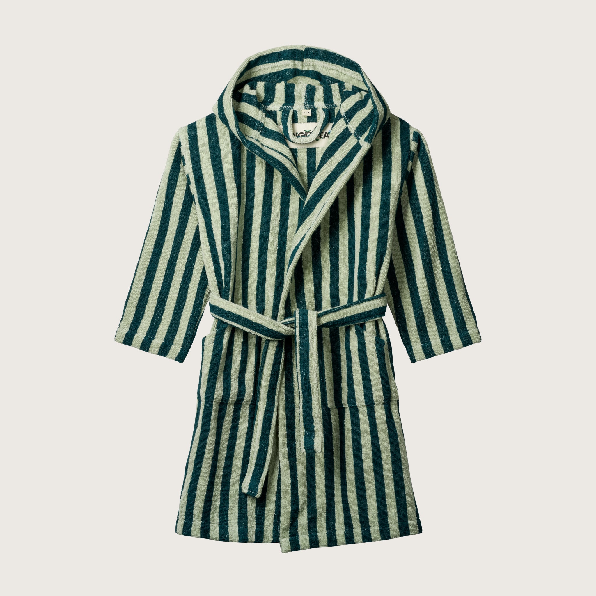 Naram Kids Bathrobe, sea foam & deep teal product image