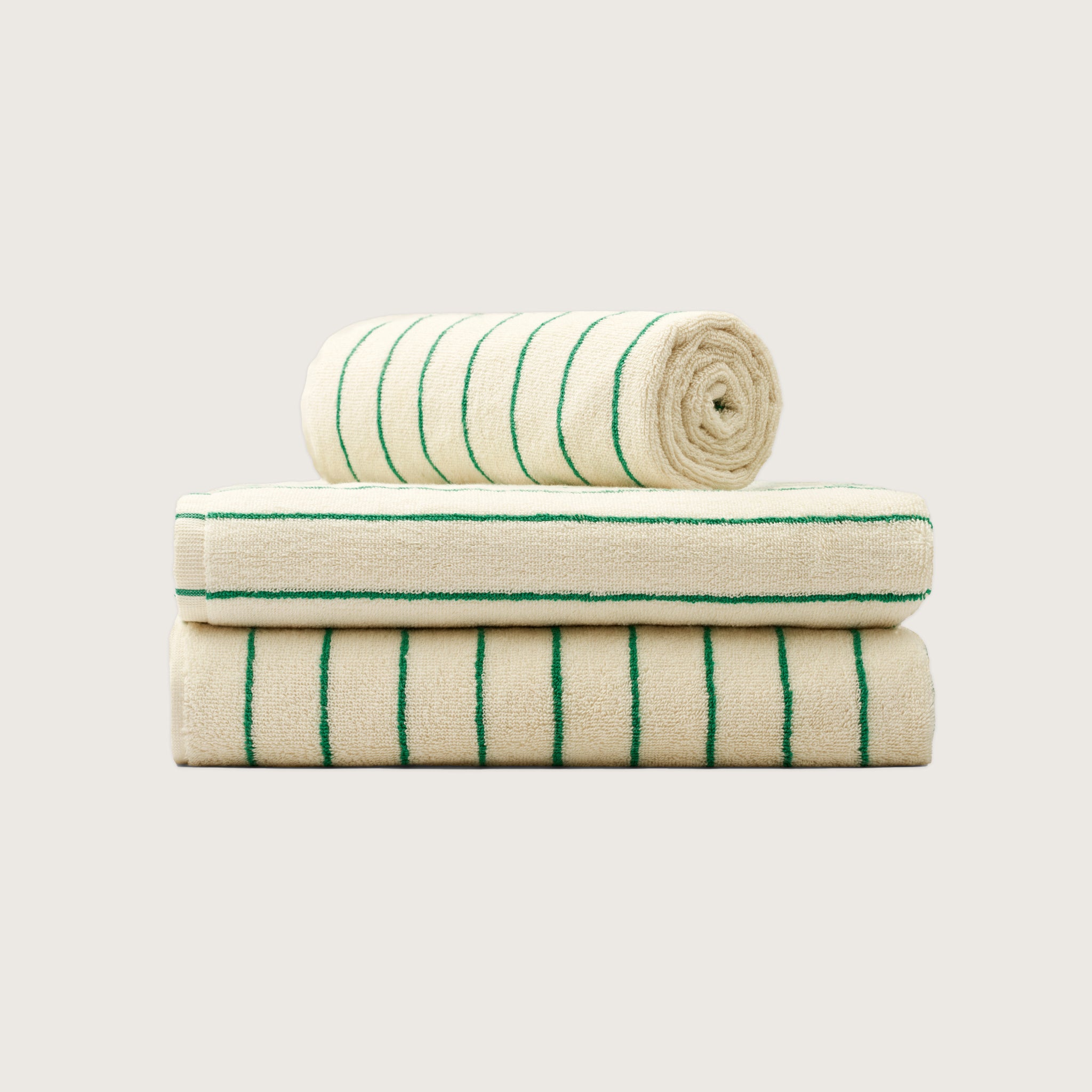 Bongusta, Product image, Naram Towels, pure white & grass, 5 of 5}