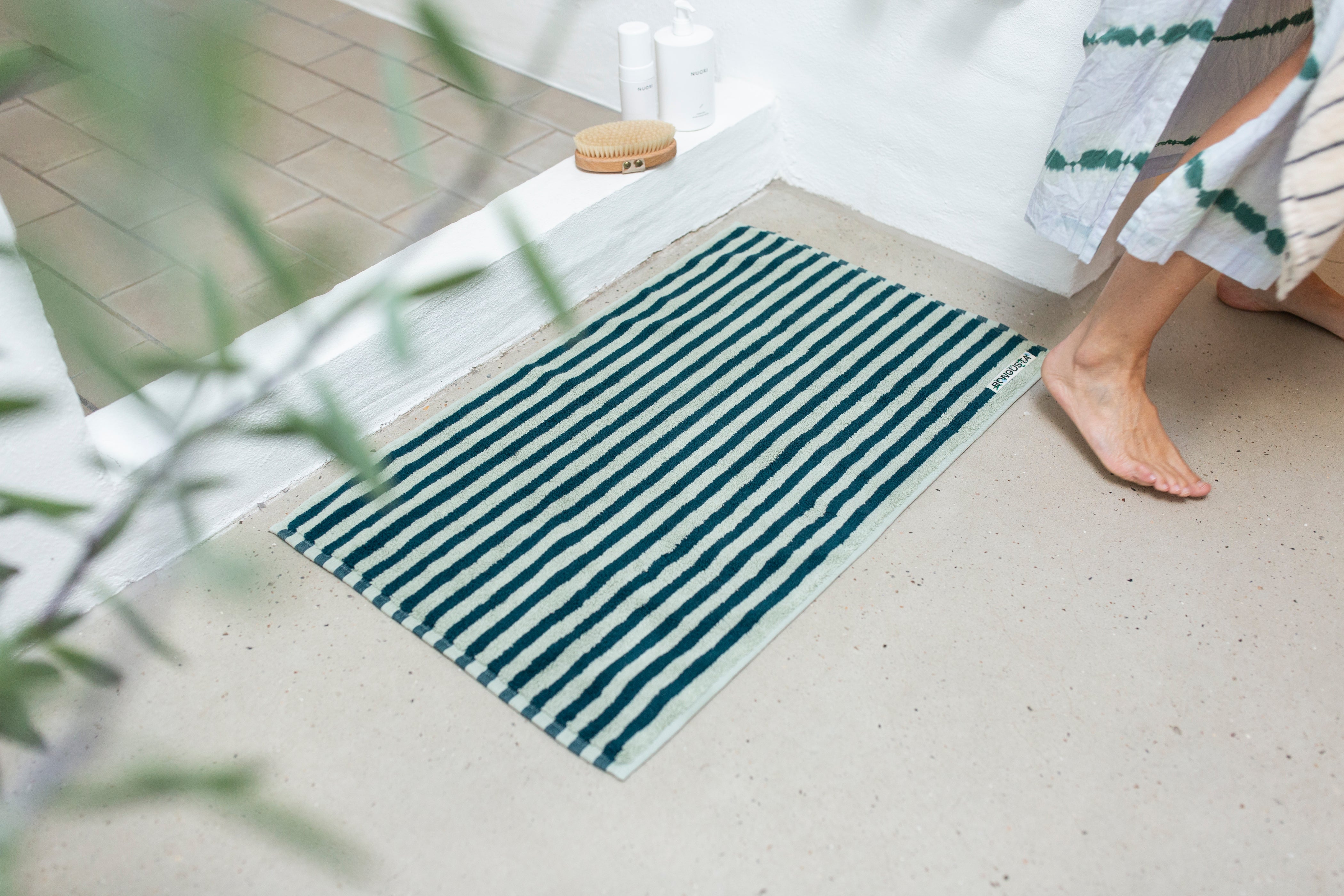 Naram Bath Mat, seafoam & deep teal product image