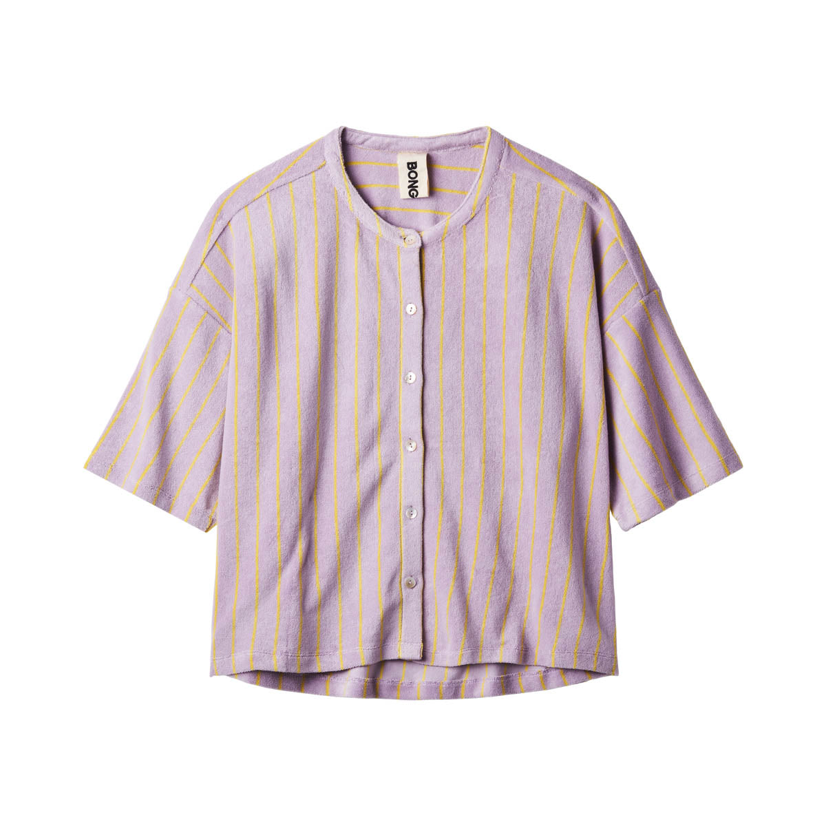 Bongusta, Product image, Naram Oversized Shirt, lilac & neon yellow, 5 of 5}