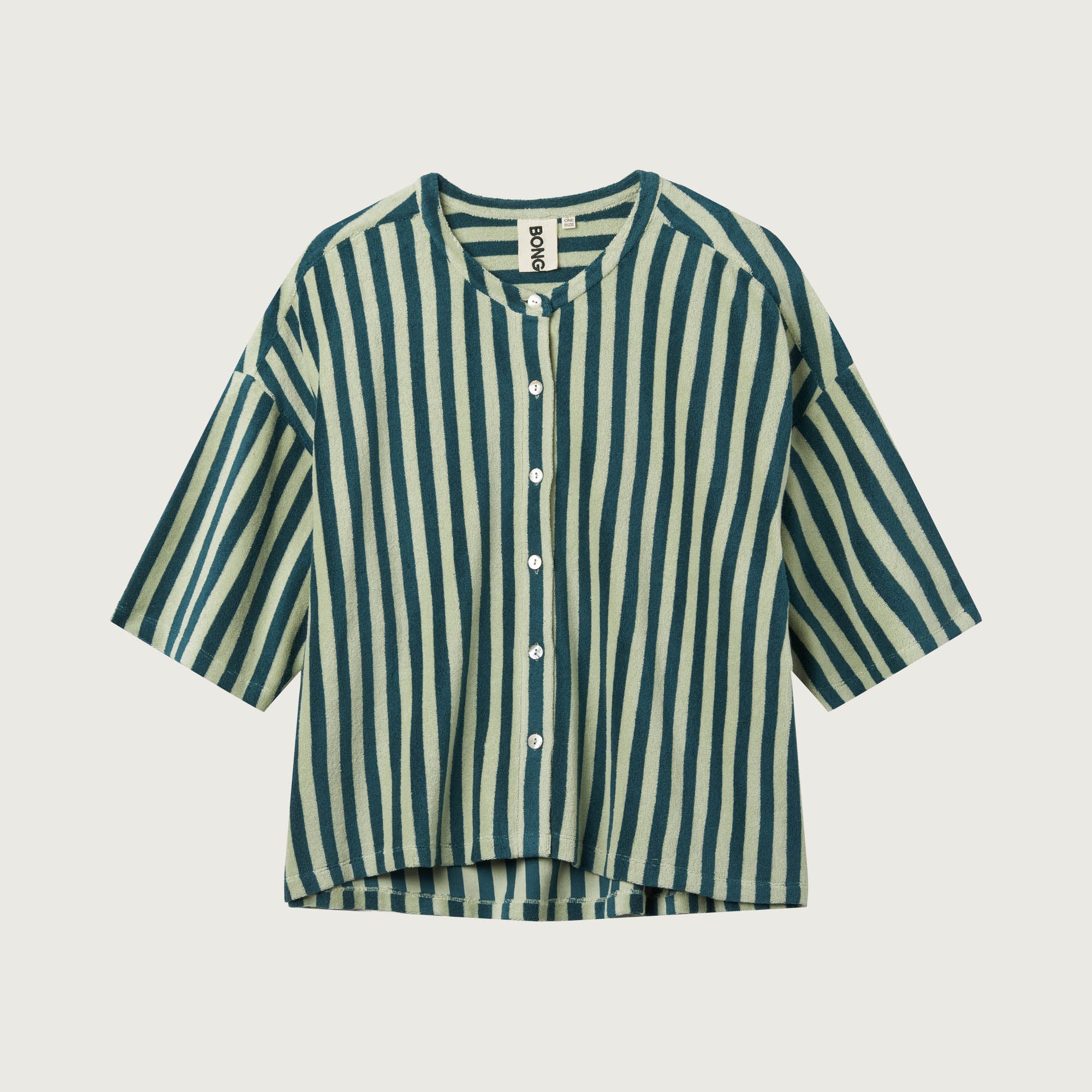 Bongusta, Product image, Naram Oversized Shirt, sea foam & deep teal, 4 of 4}