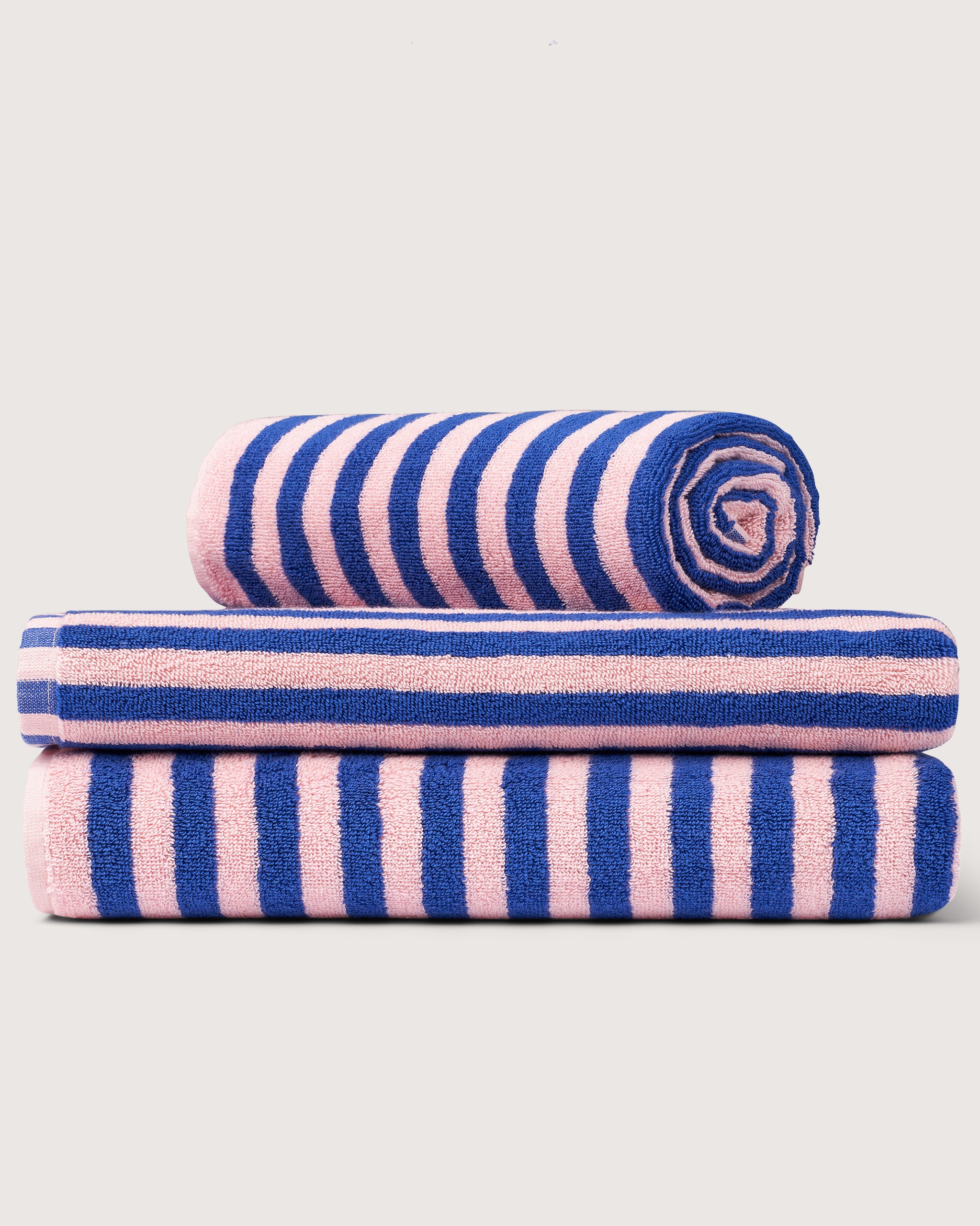 Bongusta, Product image, Naram håndklæder, dazzling blue & rose, 4 of 4}