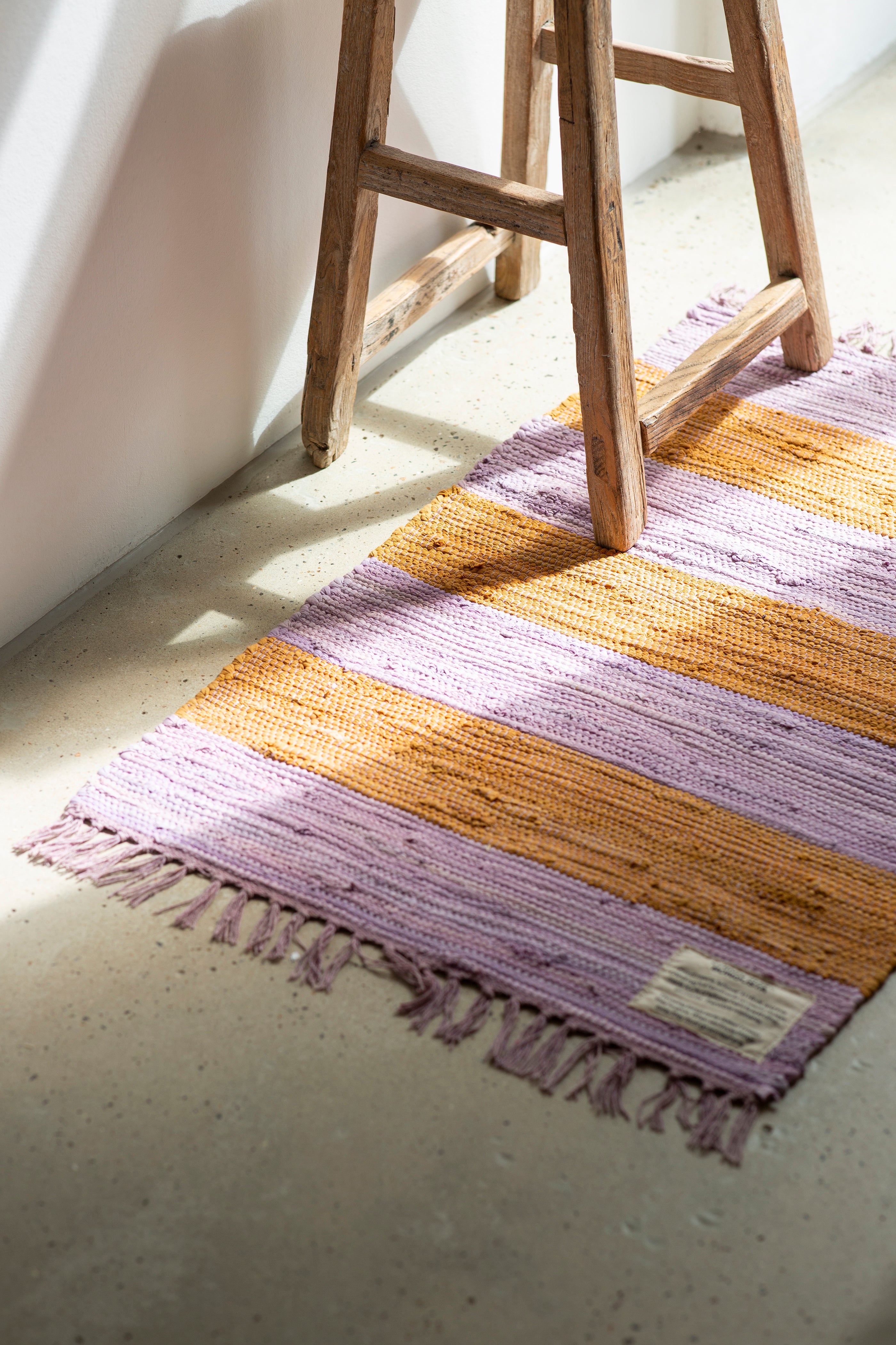 Bongusta, Product image, Chindi tæppe, lilac & golden, 2 of 10}