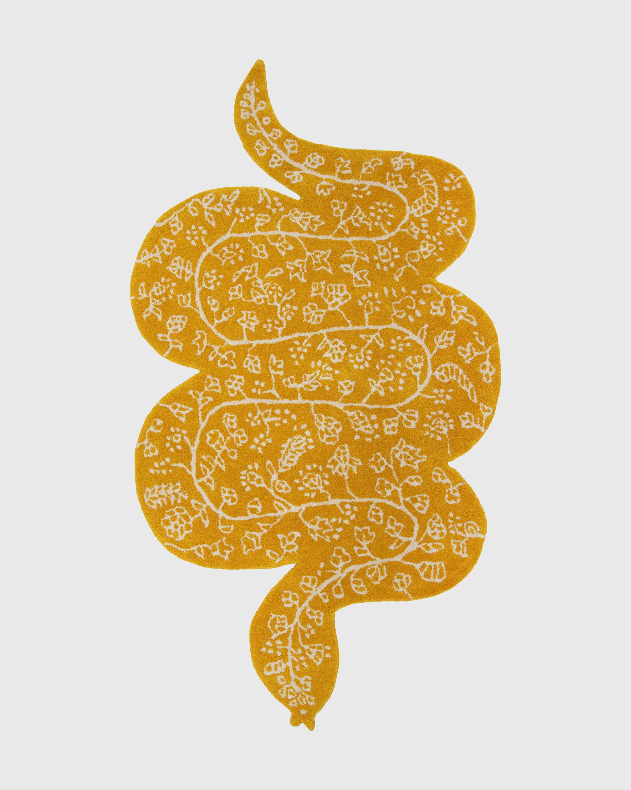 Bongusta, Product image, Snake Rug, mustard & creme, 2 of 3}